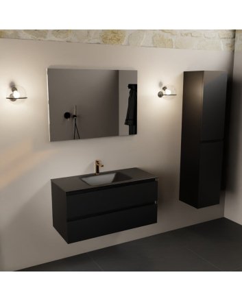 Mondiaz Aivy 100cm badmeubel Urban, wastafel Urban solid surface midden 1 kraangat