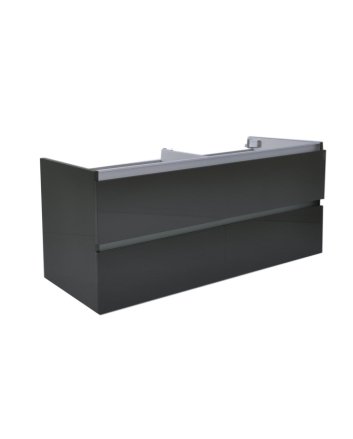 Vision onderkast met 4 laden 2 uitsparingen 120 x 46 cm hoogglans grijs