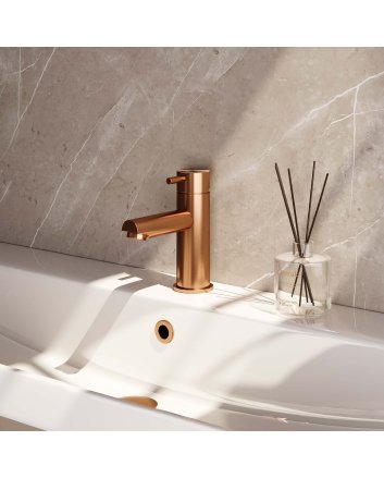 BRAUER Copper Edition lage opbouw wastafelmengkraan model B koper geborsteld PVD