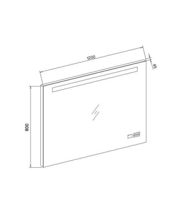 Sani DeLuxe Spiegel met LED verlichting, radio en bluetooth 120 incl. spiegelverwarming