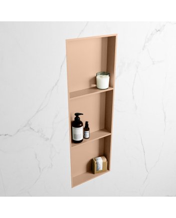 Mondiaz Easy Nis 89,5x29,5cm in solid surface kleur Rosee | Rosee. 3 vakken  geschikt voor in- of opbouw