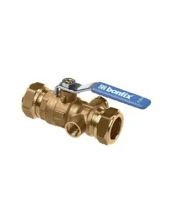 Bonfix Kogelstopkraan met aftap 12x12 mm