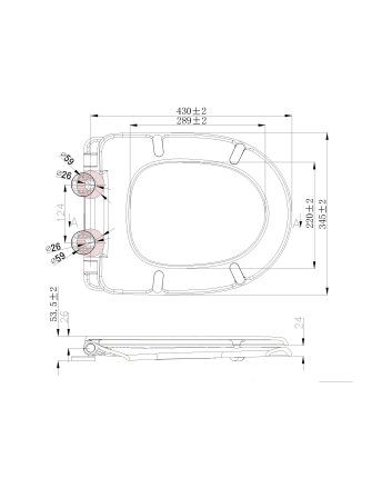 Menir toiletzitting softclose en quick release glans wit