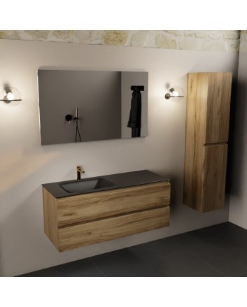 Mondiaz Aivy 120cm badmeubel Chai, wastafel Urban solid surface links 1 kraangat