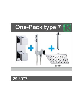 one-pack inbouwthermostaatset vierk.type 7 (30cm)