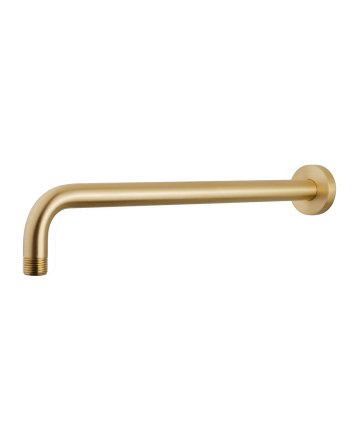 Caral douchearm met muurbevestiging 45 cm geborsteld messing