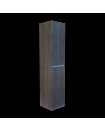 Sani DeLuxe Trendline basic kolomkast met greeplijst aluminium Silver Oak