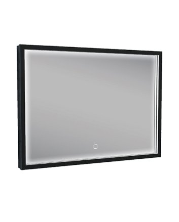 Avi spiegel rechthoek met LED, dimbaar en spiegelverwarming 70 x 50 cm mat zwart