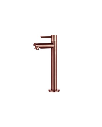 Sani DeLuxe Fonteinkraan opbouw hoog rond Brons