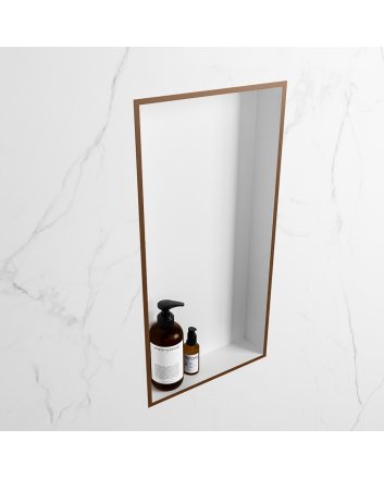 Mondiaz Easy Nis 59,5x29,5cm in solid surface kleur Rust | Talc. 1 vak  geschikt voor in- of opbouw