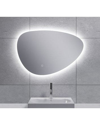 Uovo spiegel ovaal met LED, dimbaar en spiegelverwarming 70 cm