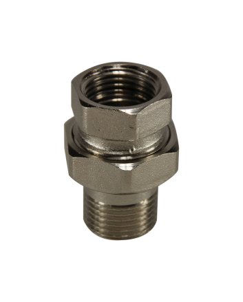 Rd-482 radiatorkoppeling 1/2", recht, vernikkeld