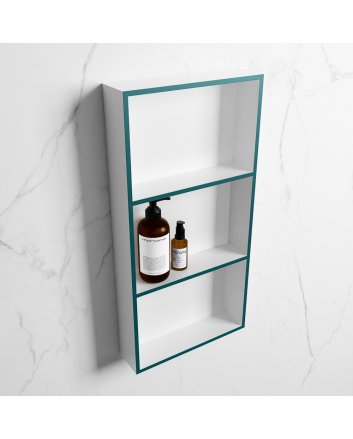 Mondiaz Easy Nis 59,5x29,5cm in solid surface kleur Smag | Talc. 3 vakken  geschikt voor in- of opbouw