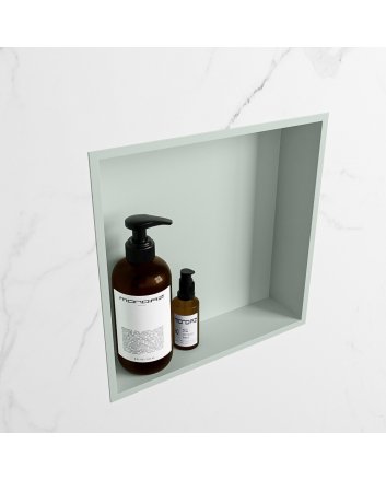 Mondiaz Easy Nis 29,5x29,5cm in solid surface kleur Greey | Greey. 1 vak  geschikt voor in- of opbouw