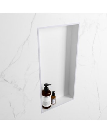 Mondiaz Easy Nis 59,5x29,5cm in solid surface kleur Cale | Talc. 1 vak  geschikt voor in- of opbouw