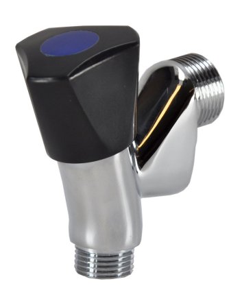 Riko Kiwa beluchterkraan 1/2 met knop zwart