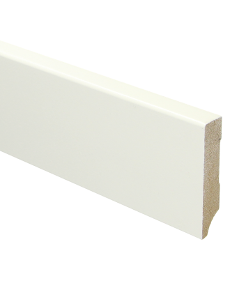 MDF Moderne plint 70x15 wit voorgelakt RAL 9010 | 2.4 meter