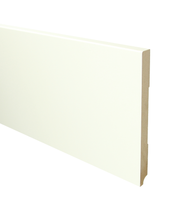 MDF Moderne plint 190x15 wit voorgelakt RAL 9010 | 2.4 meter