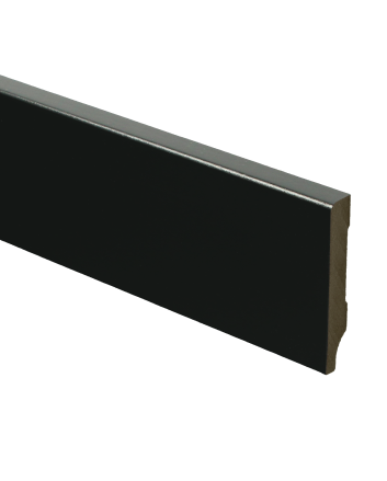MDF Moderne plint 55x9 voorgelakt RAL 9005 | 2.4 meter