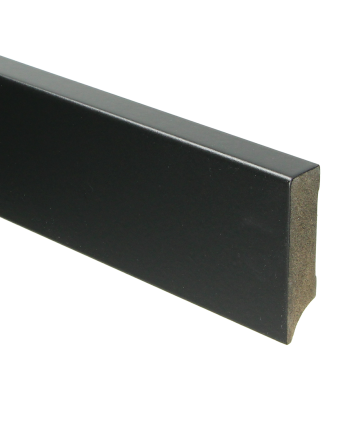 MDF Moderne plint 70x18 voorgelakt RAL 9005 | 2.4 meter