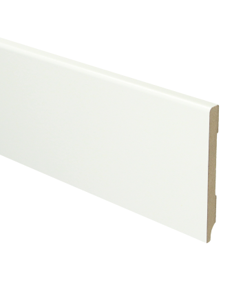 MDF Moderne plint 90x9 voorgelakt RAL 9016 | 2.4 meter
