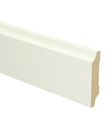 MDF Retro plint 70x15 wit voorgelakt RAL 9010 | 2.4 meter