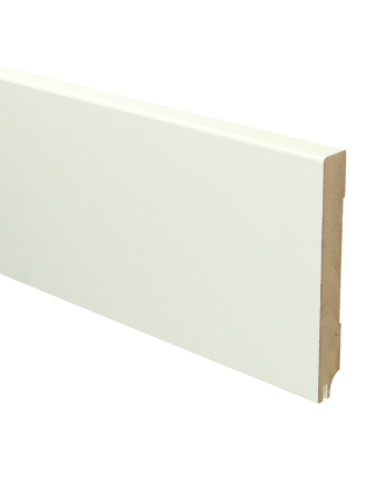 MDF Moderne plint 120x15 RAL 9010 + uitsparing | 2.4 meter