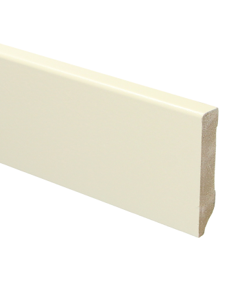 MDF Moderne plint 70x12 voorgelakt RAL 9001 | 2.4 meter