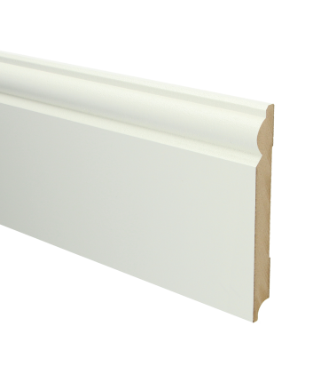 MDF Barok plint 150x18 wit voorgelakt RAL 9010 | 2.4 meter