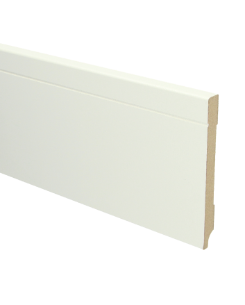 MDF Tijdloze plint 120x12 wit voorgelakt RAL 9010 | 2.4 meter