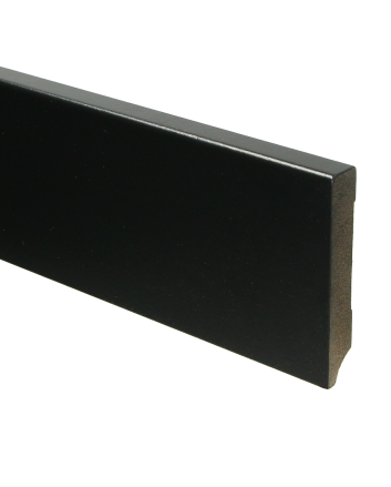 MDF Moderne plint 90x15 voorgelakt RAL 9005 | 2.4 meter