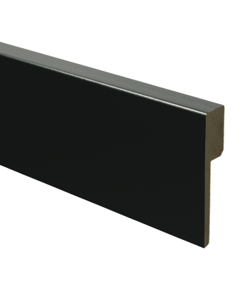 MDF Renovatieplint modern 90x18 voorgelakt RAL 9005 | 2.4 meter