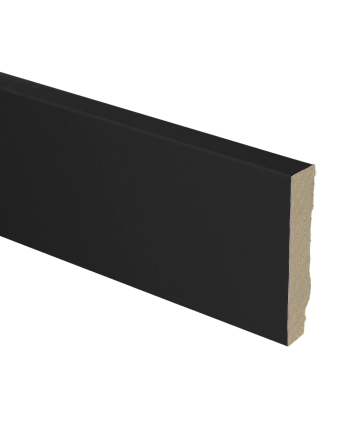 MDF plint recht 70x15 zwart gefolied | 2.4 meter