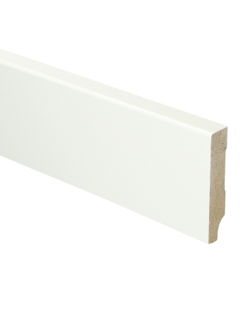 MDF Moderne plint 55x12 voorgelakt RAL 9016 | 2.4 meter