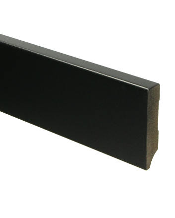 MDF Moderne plint 70x15 voorgelakt RAL 9005 | 2.4 meter