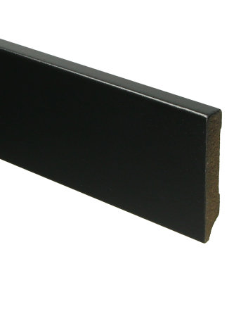 MDF Moderne plint 70x12 voorgelakt RAL 9005 | 2.4 meter