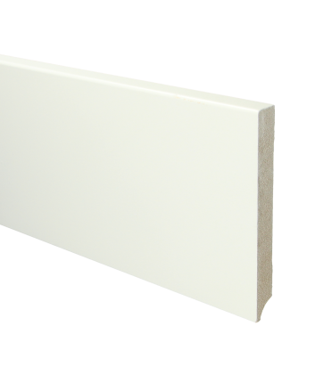 MDF Moderne plint 150x18 voorgelakt RAL 9016 | 2.4 meter