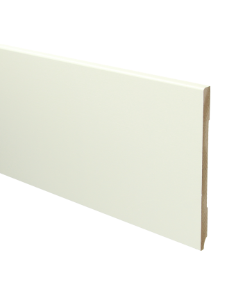 MDF Moderne plint 150x9 wit voorgelakt RAL 9010 | 2.4 meter