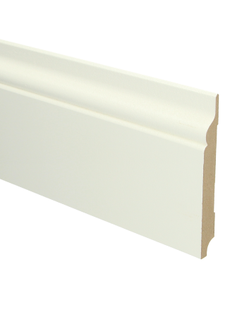 MDF Romantische plint 150x18 wit voorgelakt RAL 9010 | 2.4 meter
