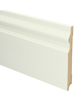MDF Renaissance plint 190x18 wit voorgelakt RAL 9010 | 2.4 meter