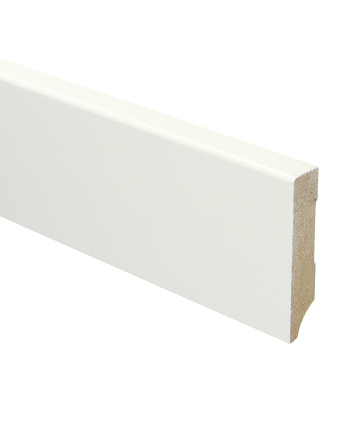 MDF Moderne plint 70x15 voorgelakt RAL 9016 | 2.4 meter