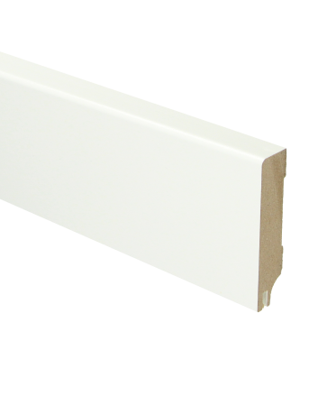MDF Moderne plint 70x15 RAL 9016 + uitsparing | 2.4 meter