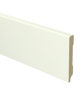 MDF Moderne plint 90x12 wit voorgelakt RAL 9010 | 2.4 meter
