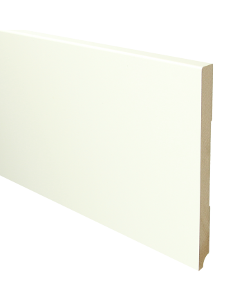 MDF Moderne plint 220x18 wit voorgelakt RAL 9010 | 2.4 meter