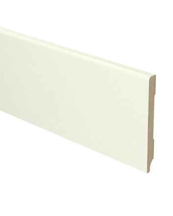 MDF Moderne plint 90x9 wit voorgelakt RAL 9010 | 2.4 meter