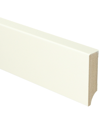 MDF Moderne plint 70x18 wit voorgelakt RAL 9010 | 2.4 meter