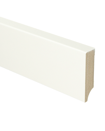 MDF Moderne plint 70x18 voorgelakt RAL 9016 | 2.4 meter
