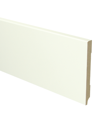 MDF Moderne plint 120x12 wit voorgelakt RAL 9010 | 2.4 meter