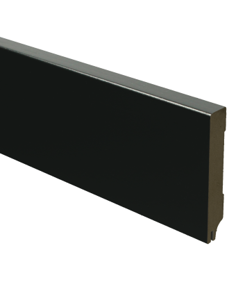 MDF Moderne plint 90x15 RAL 9005 + uitsparing | 2.4 meter