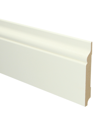 MDF Romantische plint 120x15 wit voorgelakt RAL 9010 | 2.4 meter